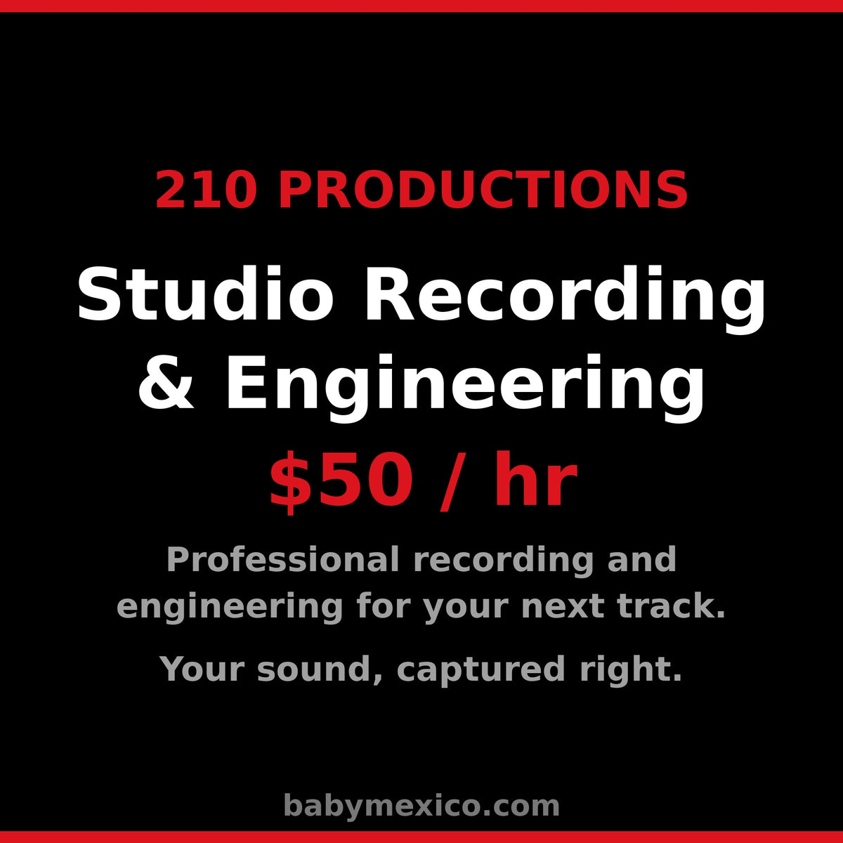Studio Recording & Engineering – Booking